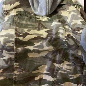 Army green jacket with hood